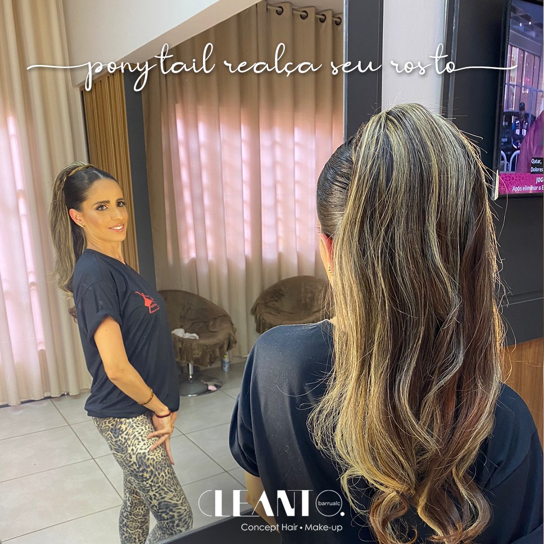 Ponytail realça seu rosto