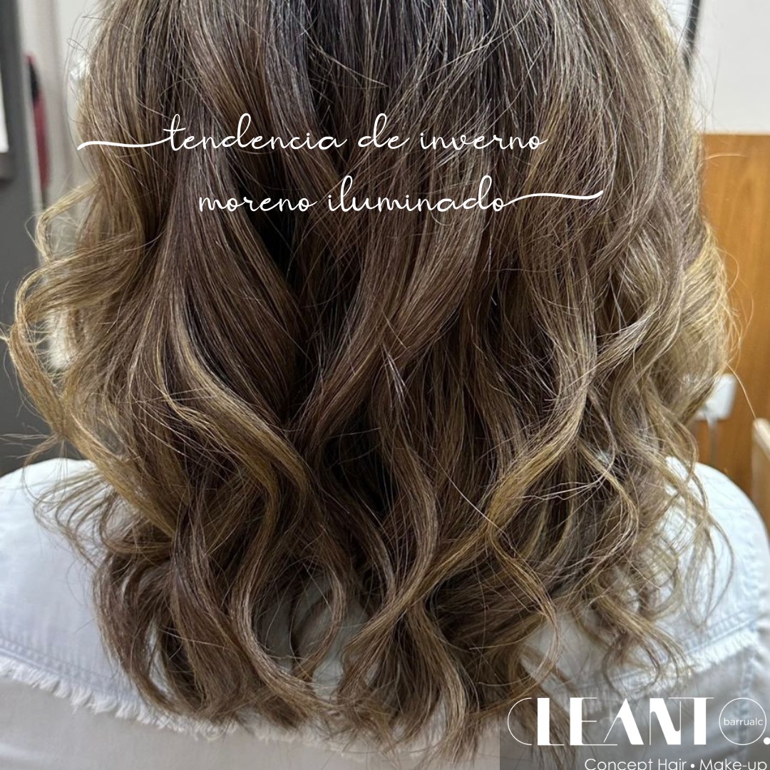 Tendência de inverno moreno iluminado