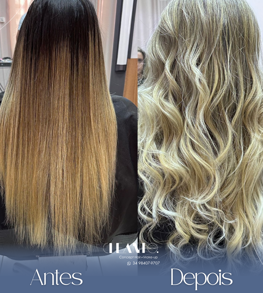 Antes e Depois que Impressionam! movimento dos fios