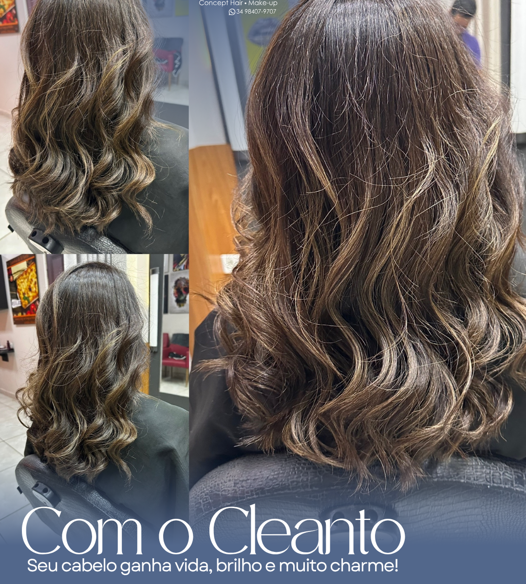 Fios finalizados com elegância. Movimento e leveza – Fios finalizados com elegância. Com acabamento delicado e ondas suaves, o visual ganha vida, brilho e muito charme.