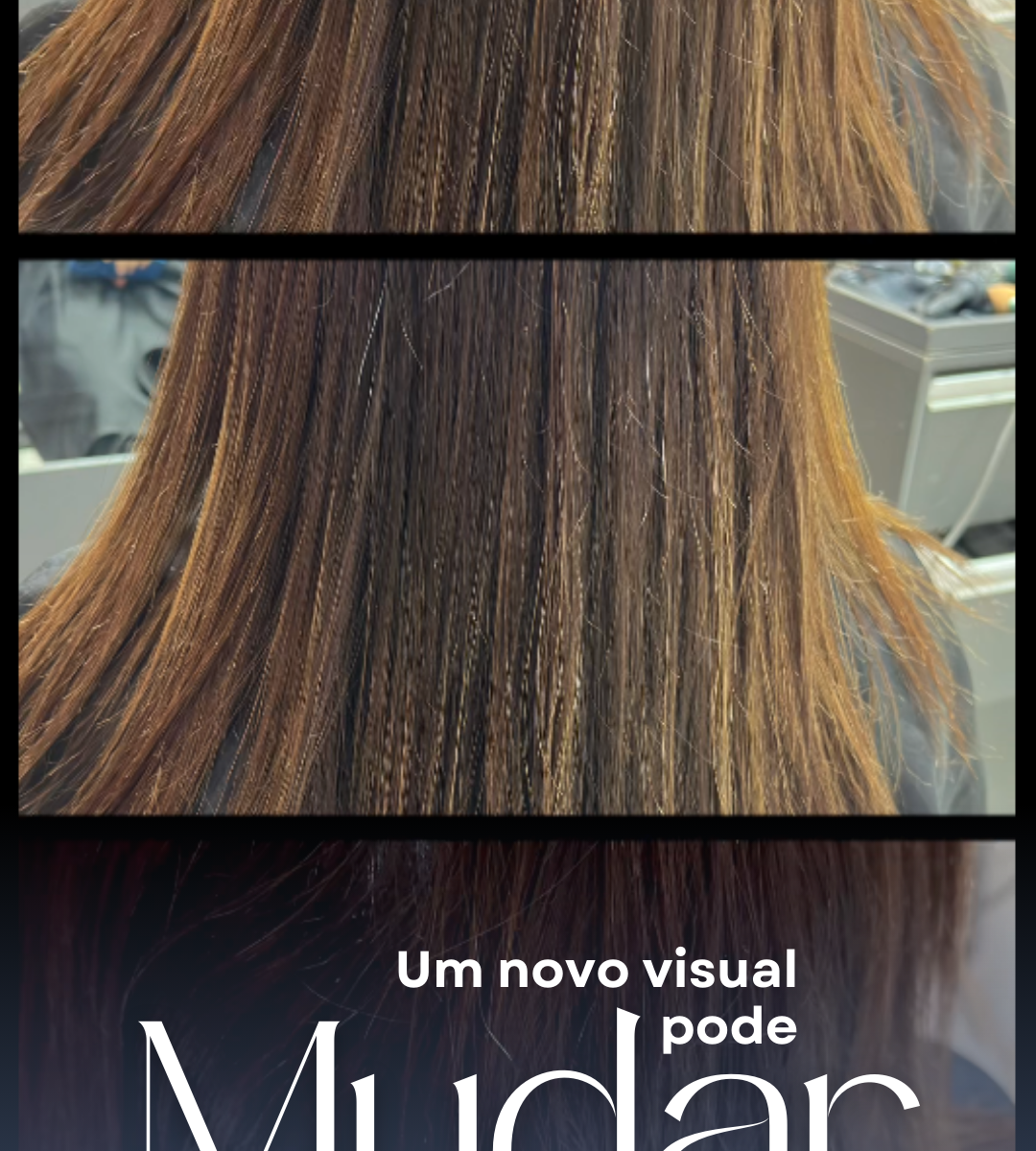 Flash de transformação. Em poucos segundos já dá para sentir o impacto de um visual renovado: mais brilho, mais movimento e mais confiança.