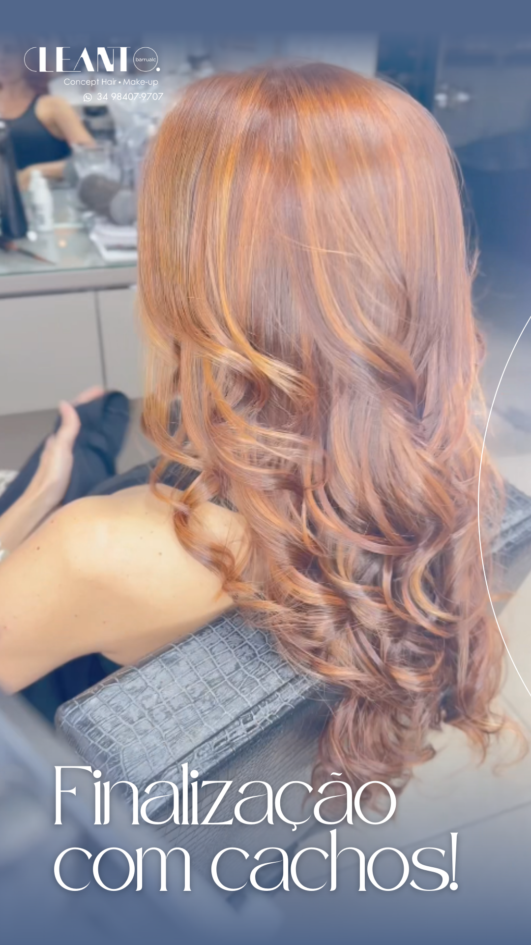 Finalização com Cachos. As ondas criam movimento, volume na medida certa e um acabamento que valoriza qualquer tonalidade.