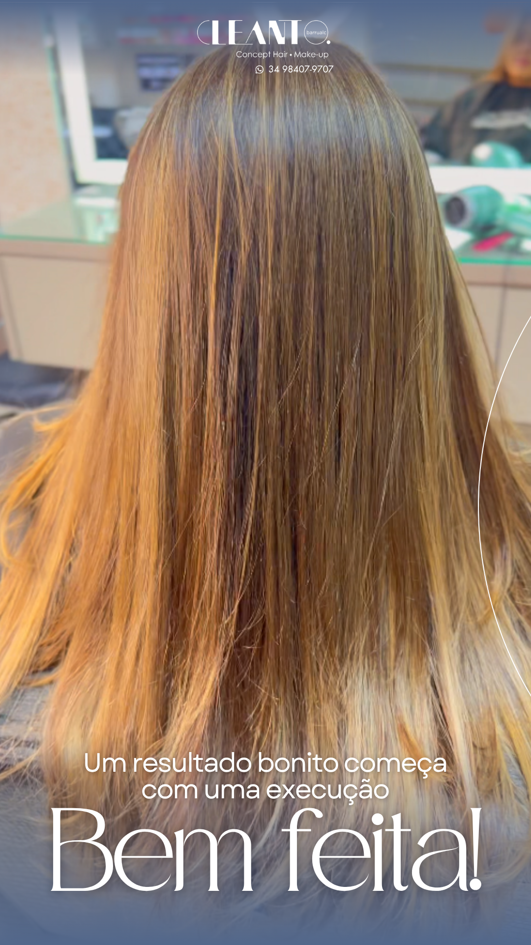 Resultado bonito começa com execução bem feita. Cada etapa faz diferença no resultado final. Resultado bonito começa com execução bem feita.