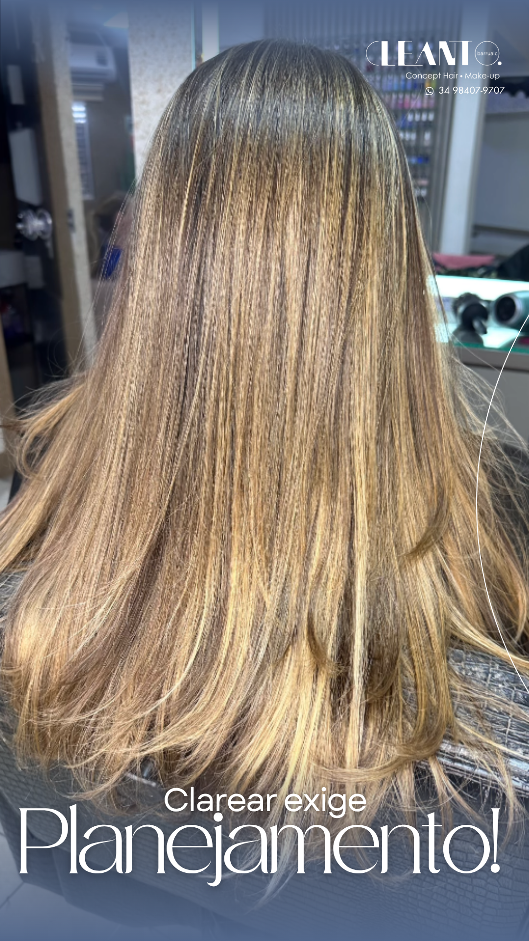 Clarear exige planejamento! Por trás do loiro que aparece no espelho, existe preparo, cuidado e atenção em cada etapa. Nada é feito às pressas.