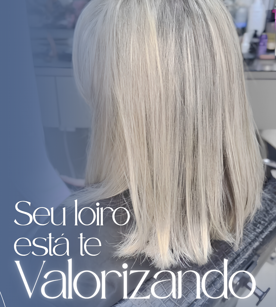 Renovação do loiro Agende seu horário e descubra o que o seu cabelo pode ser quando é feito com técnica e visão profissional! Hora de resolver