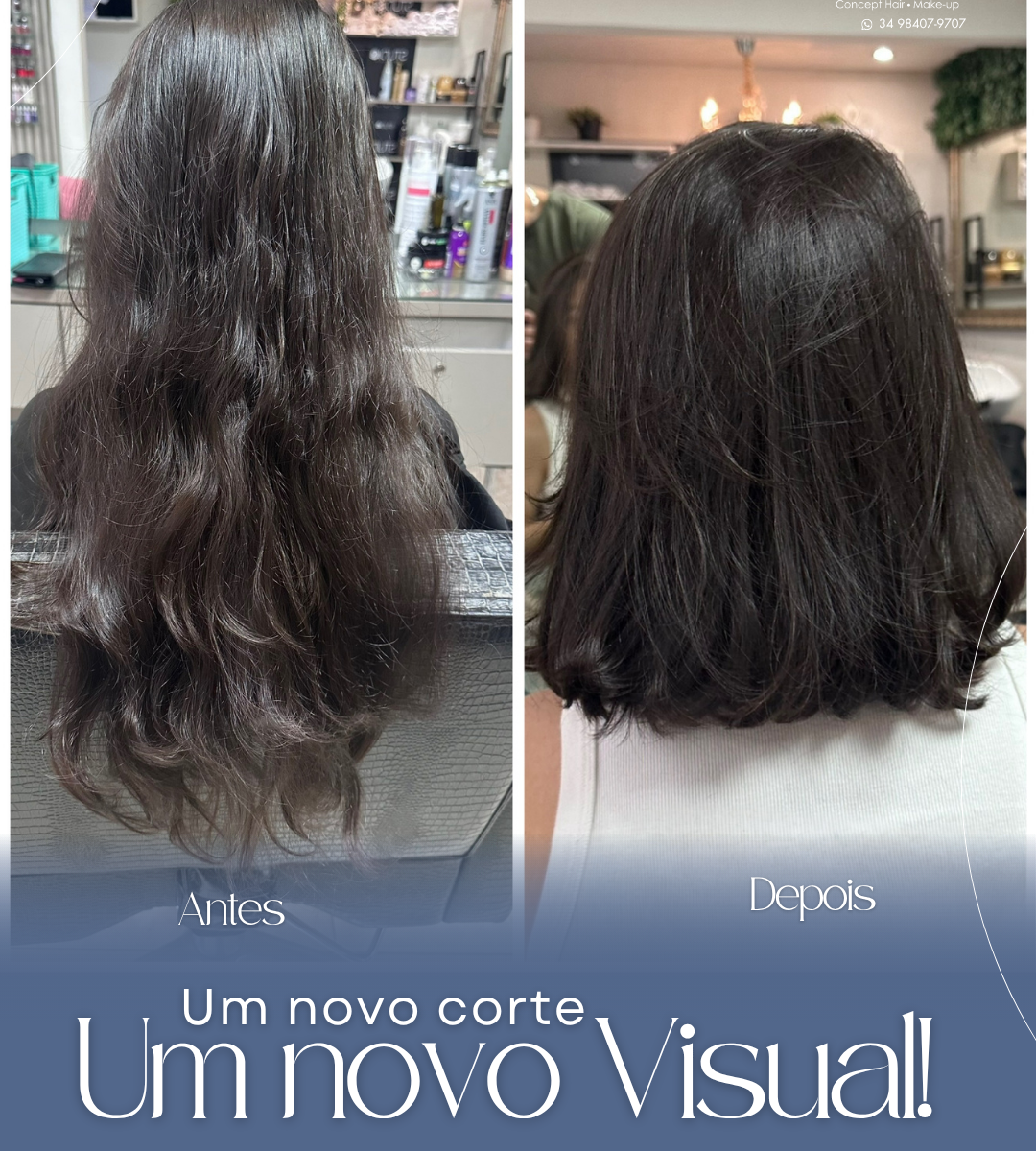 Um novo corte. Um novo Visual ! Às vezes, um bom corte é tudo o que o seu cabelo precisa!