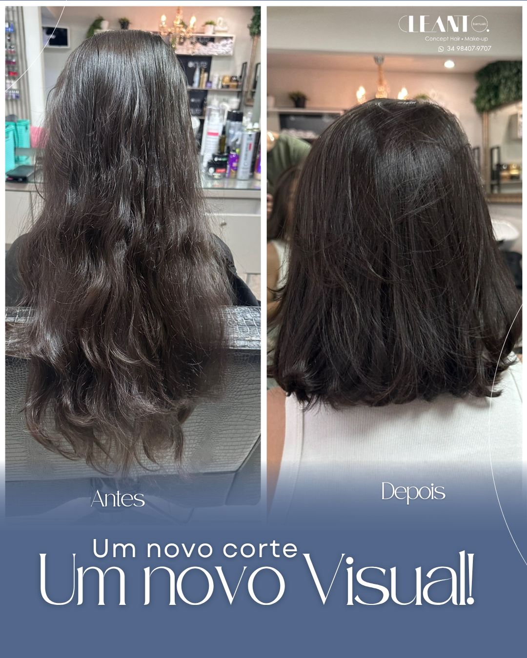 Um novo corte. Um novo Visual ! Às vezes, um bom corte é tudo o que o seu cabelo precisa!