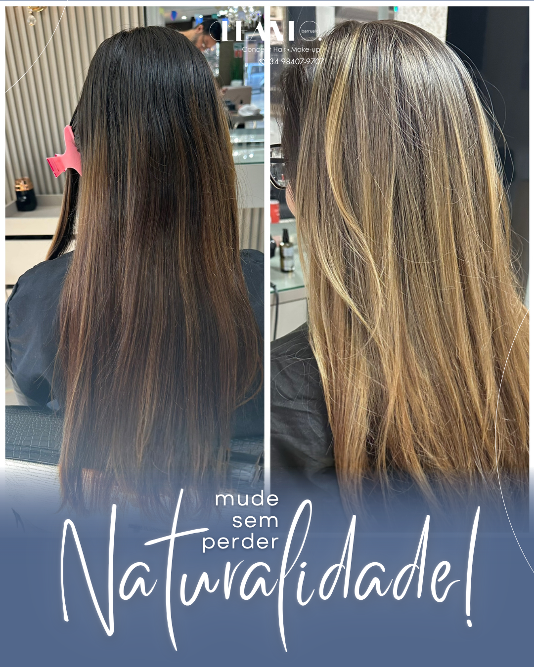 Mude sem perder Naturalidade ! As mechas são uma ótima opção para iluminar os fios, criar mais dimensão e valorizar o visual sem precisar de uma mudança radical.