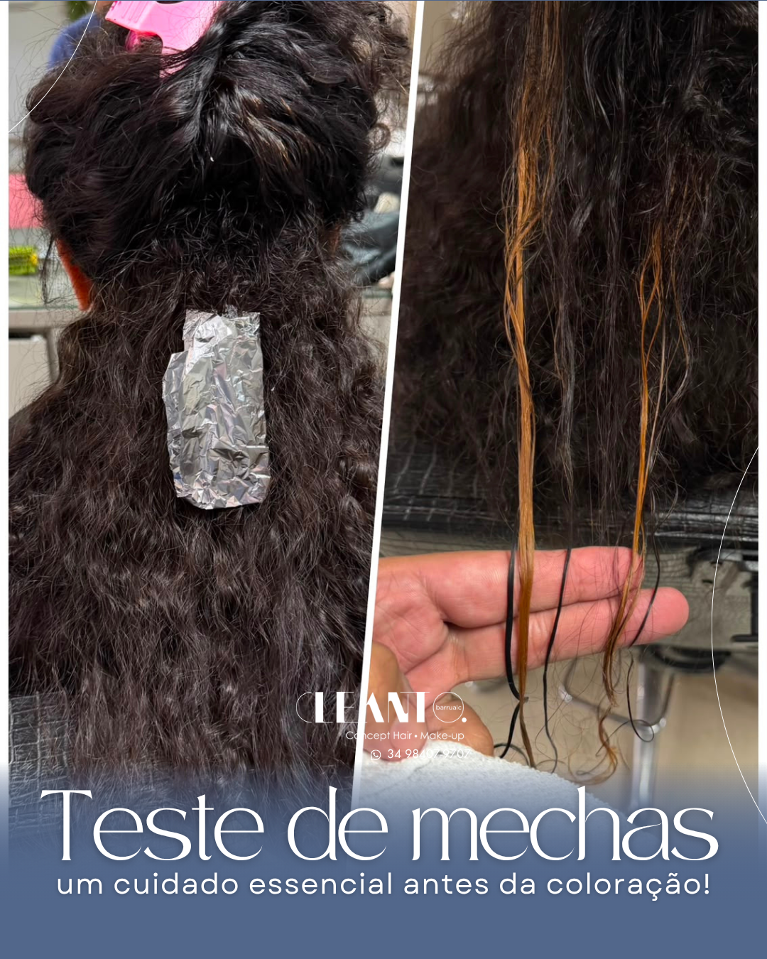 Teste de mechas: um cuidado essencial antes da coloração. Antes de transformar a cor, é importante entender como o seu cabelo está.