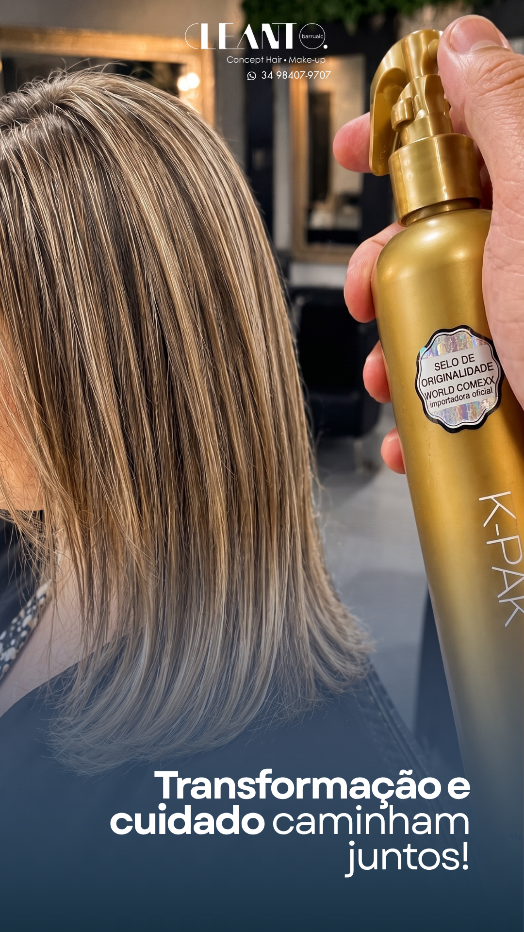 Cuidado que transforma! Quando o cabelo passa por processos químicos, chegar à cor desejada é apenas uma parte do trabalho.