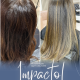 Antes e Depois A diferença aparece sem precisar apagar a base do cabelo: os tons se misturam e criam um resultado com mais brilho, contraste e movimento.