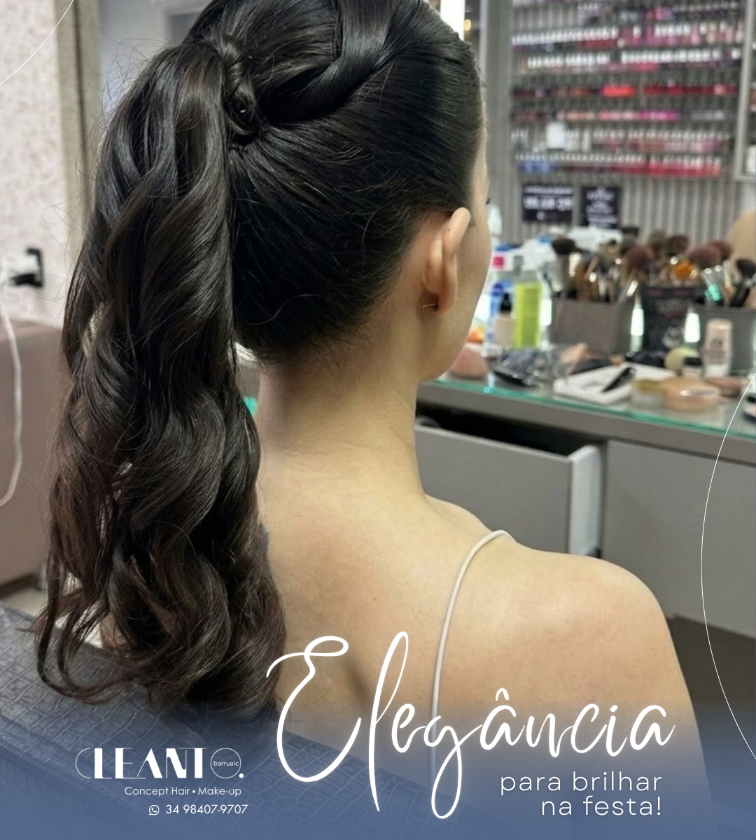 Penteado É uma ótima escolha para festas, formaturas, casamentos e eventos em que você quer uma produção elegante, confortável e com personalidade. Preso, elegante e sem perder o movimento!